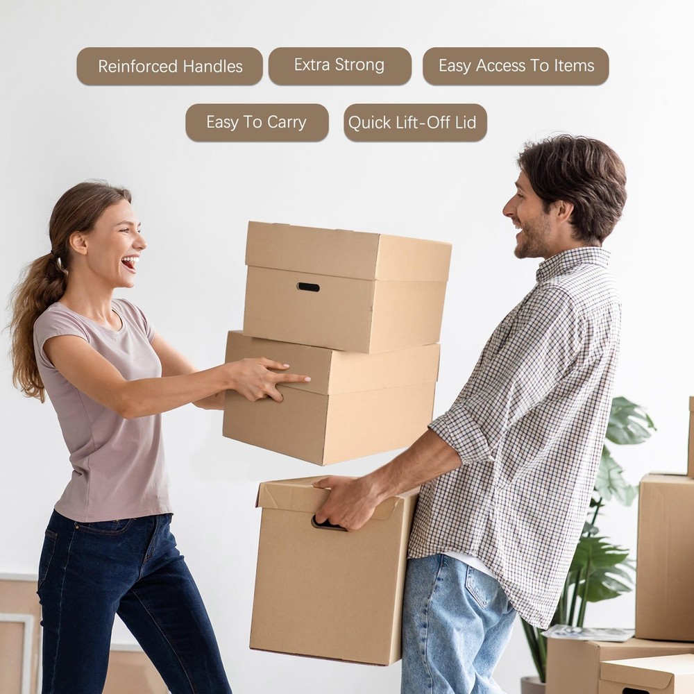 2 Pack Wine Glass Moving Boxes Kitchen Moving Boxes with Handle Kitchen Kit w...