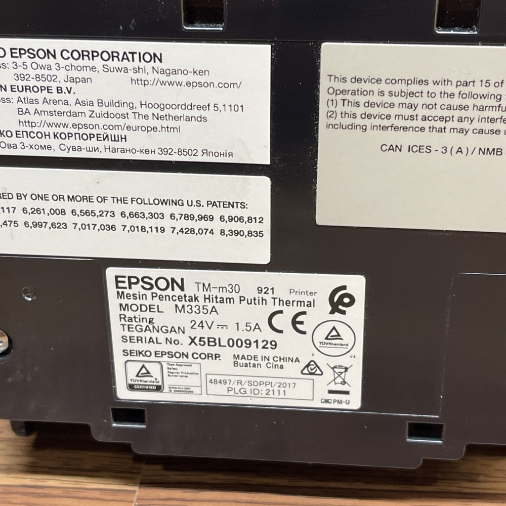 Epson M335A Thermal POS Receipt Printer USB