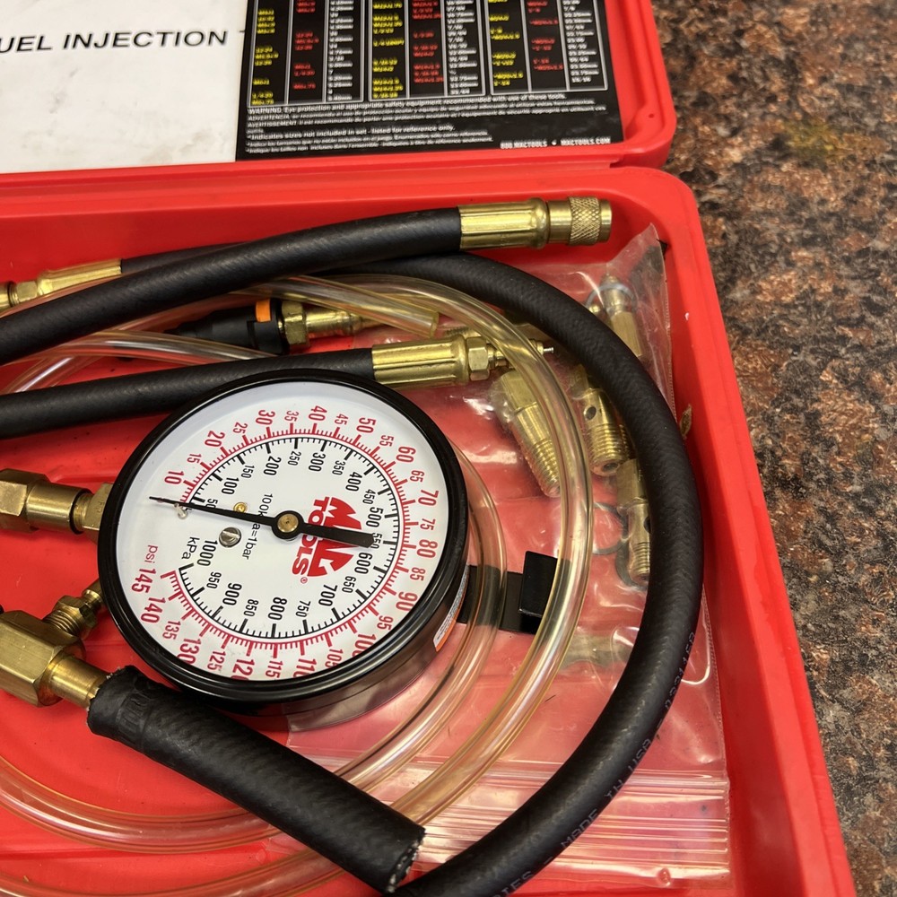 MAC TOOLS FIT810B BASIC FUEL INJECTION COMPLETE TEST KIT W/ CASE b-4