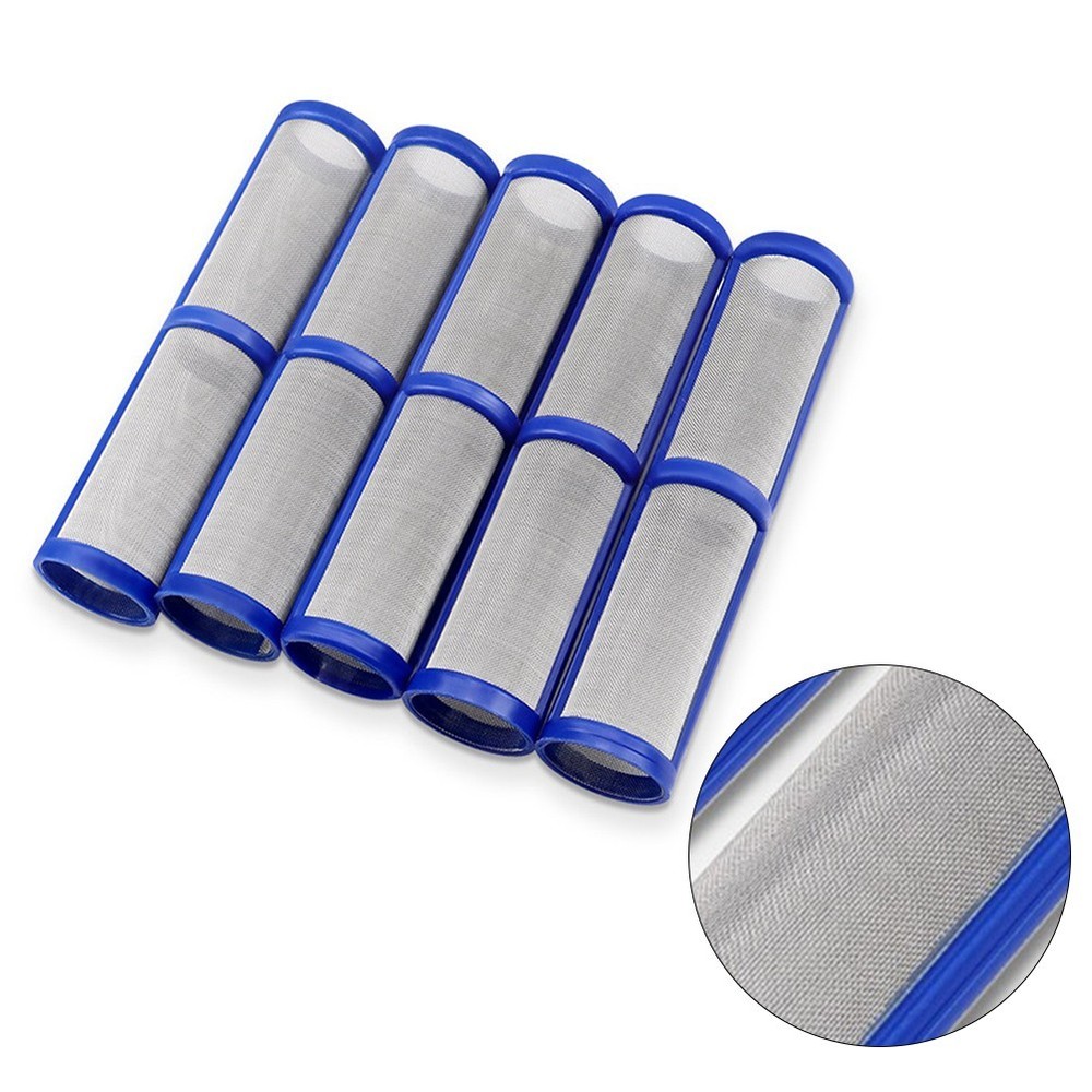 Easily Replaceable Blue Stainless Steel Filters in a Convenient Five Pack