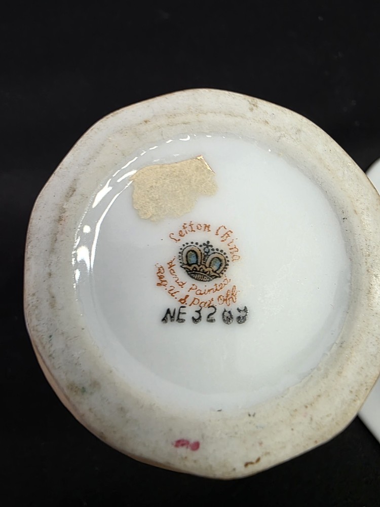 Vintage Lefton Hand Painted Miniature Pitcher And Basin Fruit Pattern