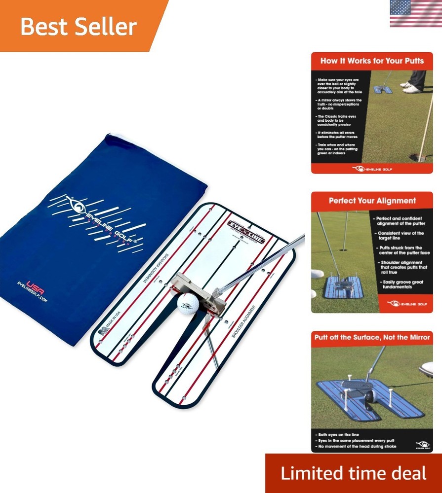 Portable Alignment Mirror for Golf - Perfect Your Stroke and Technique!