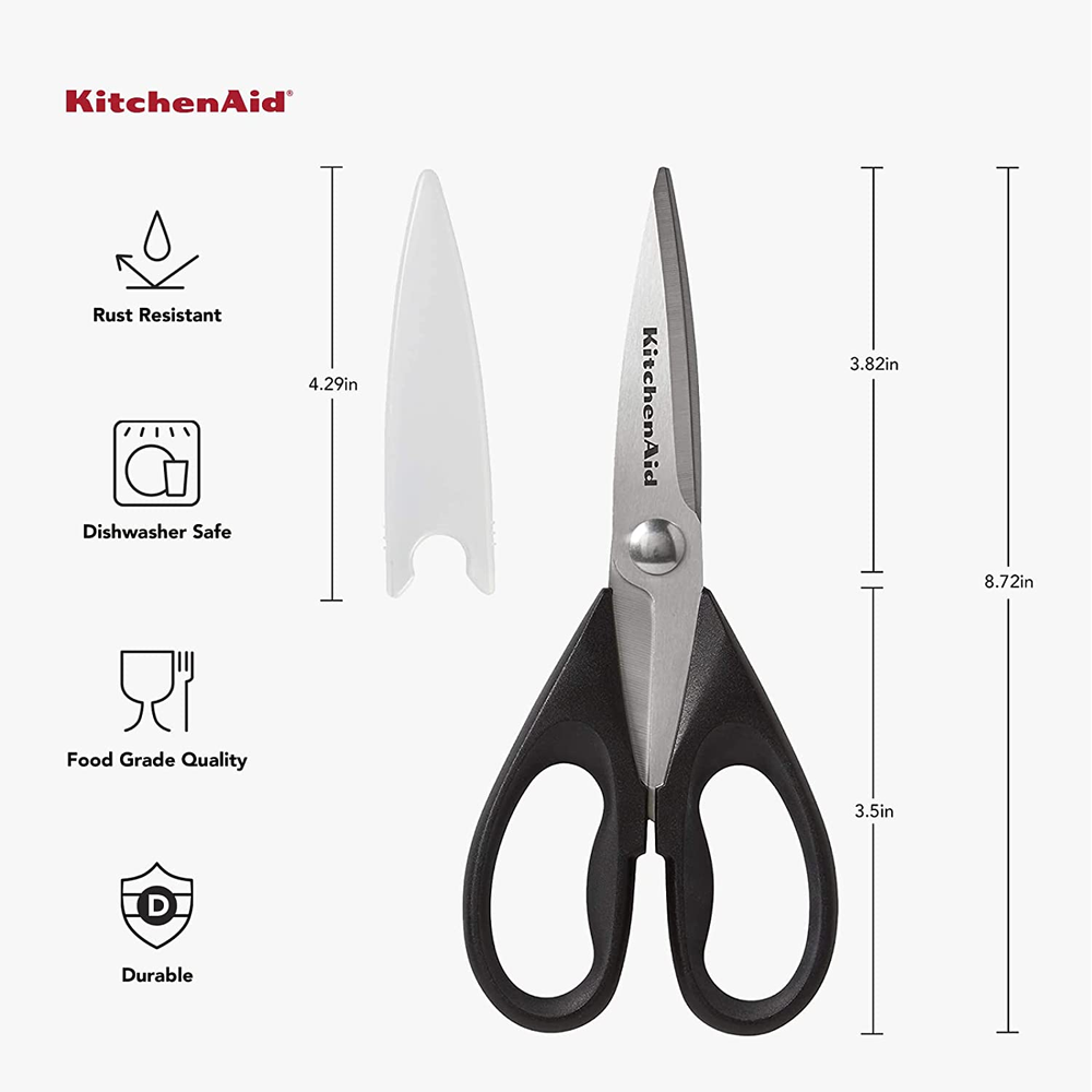 All Purpose Kitchen Shears with Protective Sheath for Everyday Use, Dishwasher S