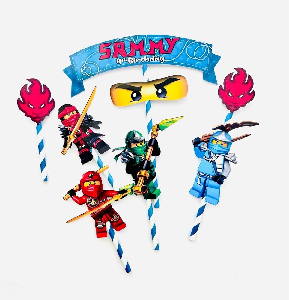Personalized Ninjago Themed Cake Topper