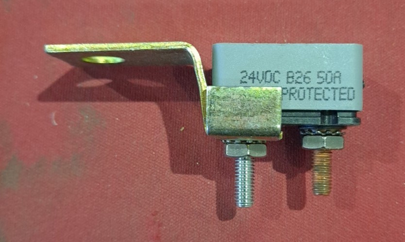 SHORTSTOP 50 AMP MARINE CIRCUIT BREAKER WITH PLASTIC BRACKET P#   123A50-A5P-3