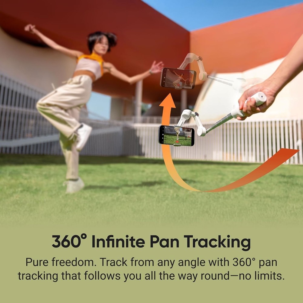 Flow 2 Pro 3-Axis AI-Powered Smartphone Gimbal Creator Bundle - Stone Gray