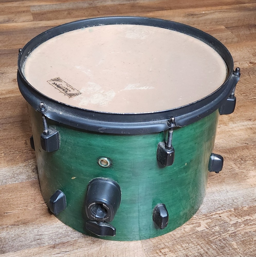 Percussion Tom Drum 12"x9.5" Green Wrap - Fair