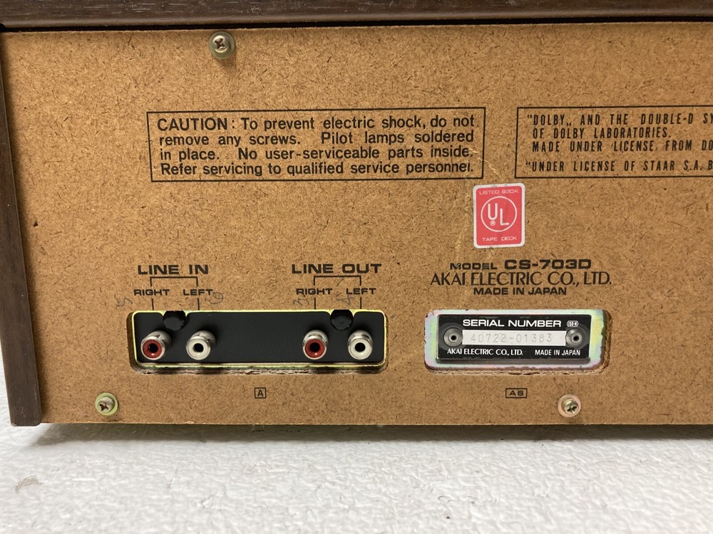 KAI CS-703D 2 HEAD STEREO CASSETTE DECK