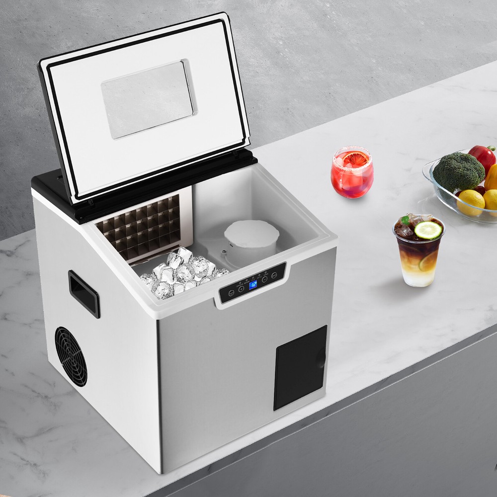 2 in 1 Ice Cube Maker, Smart LCD Crushed Ice & Ice Cube Maker Fast Ice Making