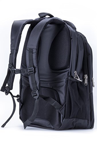Office Factor Black Laptop Computer Backpack, Multi-functional bag-Lightweight