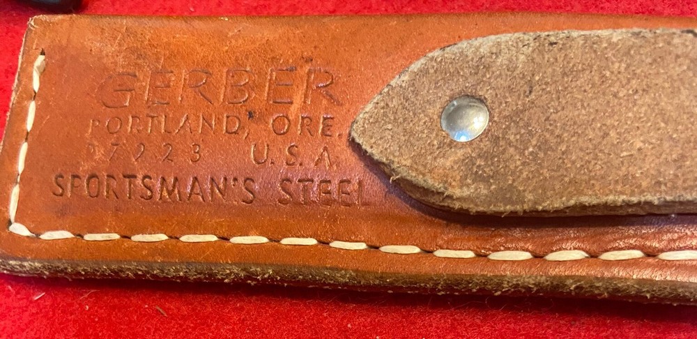 VIETNAM ERA GERBER MARK II 1972 COMBAT/SURVIVAL KNIFE, SHARPENING STONE IN POUCH