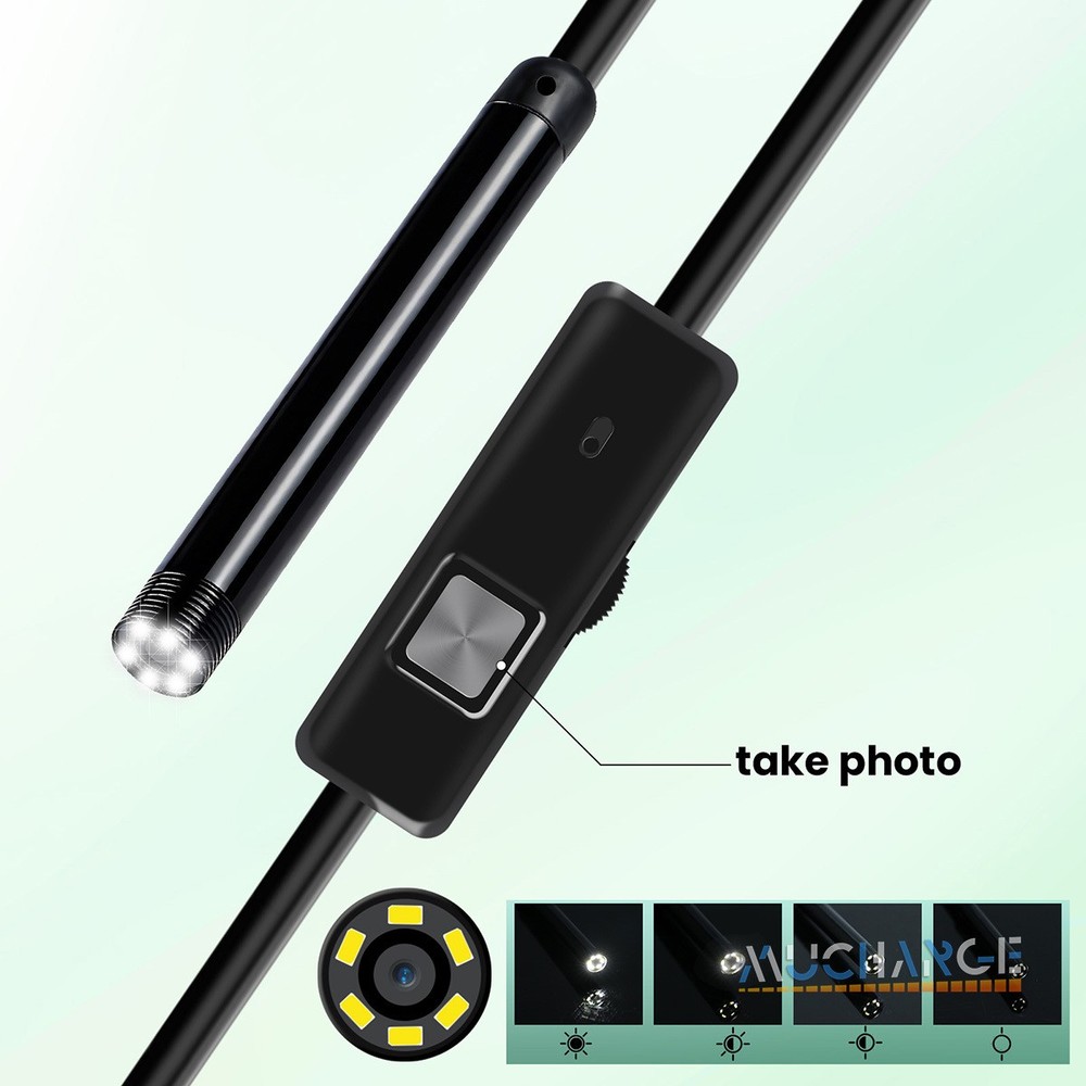 16.4FT Endoscope Camera with Light HD Borescope Camera 6 LED For Andraid Device
