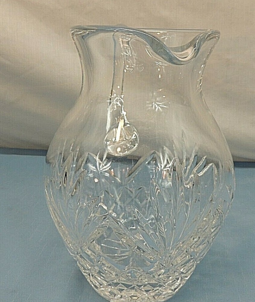 CRYSTAL PITCHER, MAKER UNKNOWN, 8-CUP