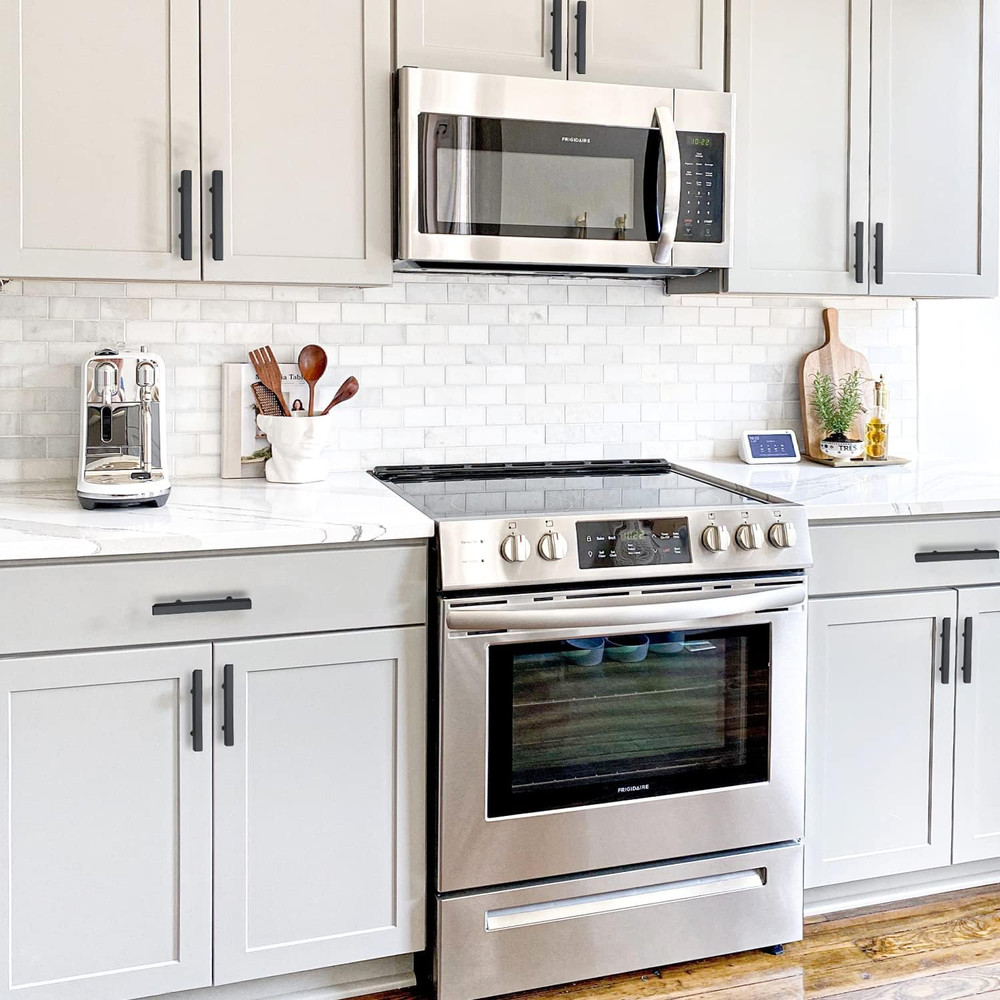 40 Pack Matte Black Cabinet Pulls - 3" Handles with Mounting Template