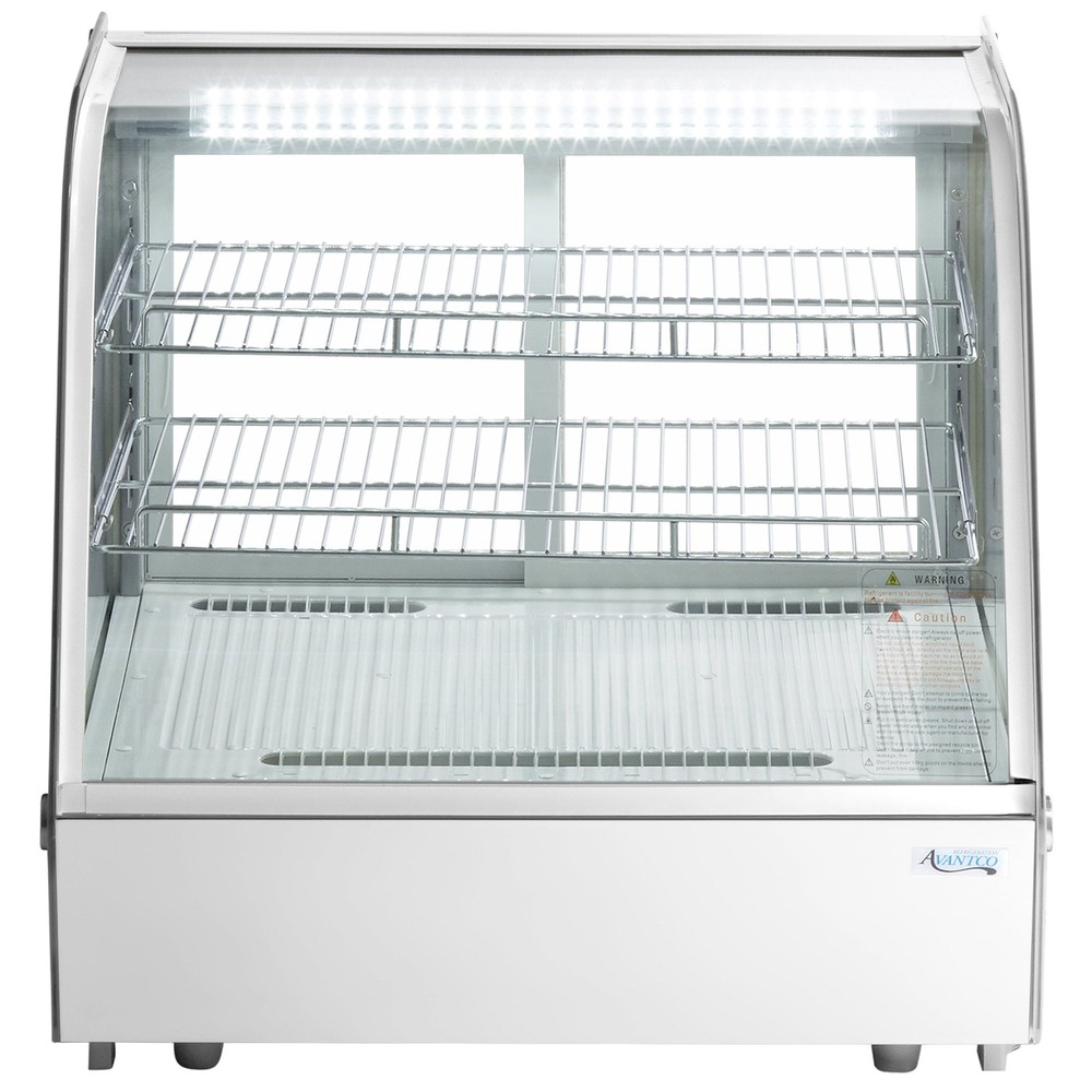 27 1/2" White Refrigerated Countertop Bakery Display Case with LED Lighting