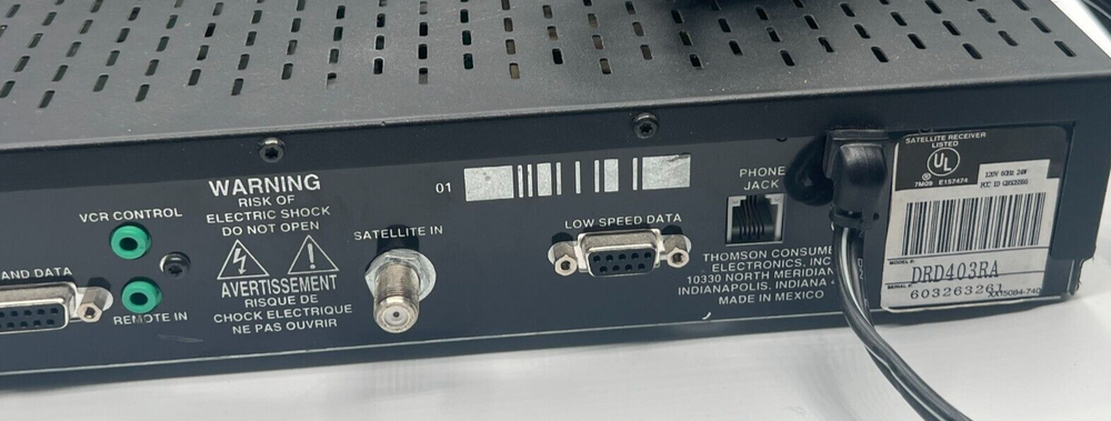 RCA Model DRD403RA Digital Satellite Television Receiver