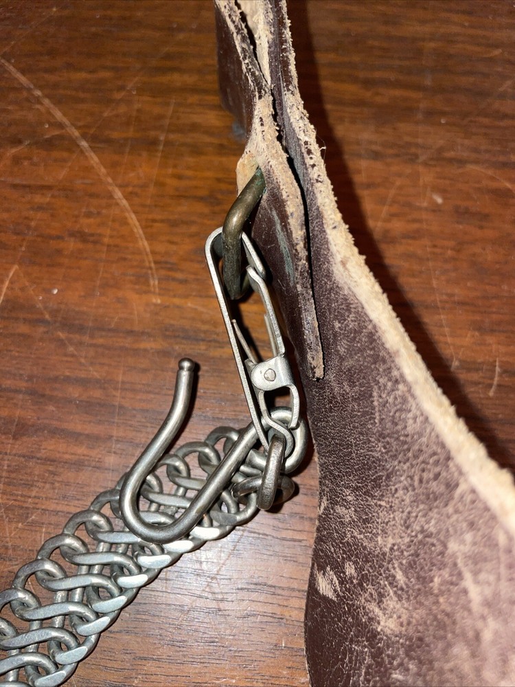 WWl WW2 Officers Sword Belt Hanger Chain Solid Nickel Silver Rust Proof Locking