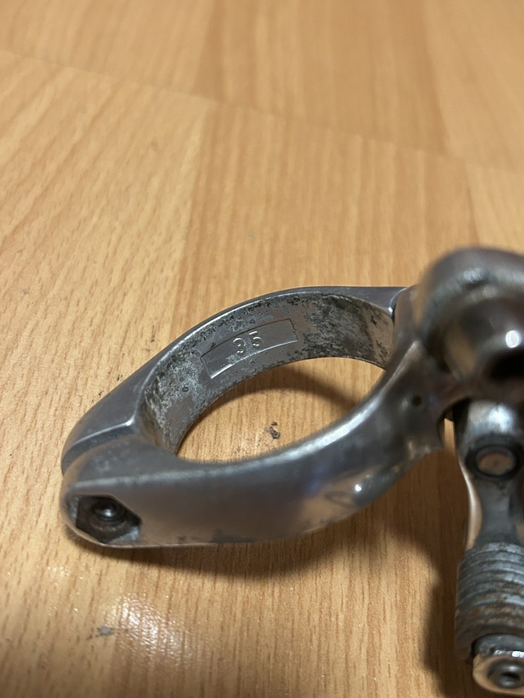 Campagnolo Record 9 Speed Front Derailleur Double Clamp On 34.9 35 ø Bottom Pull