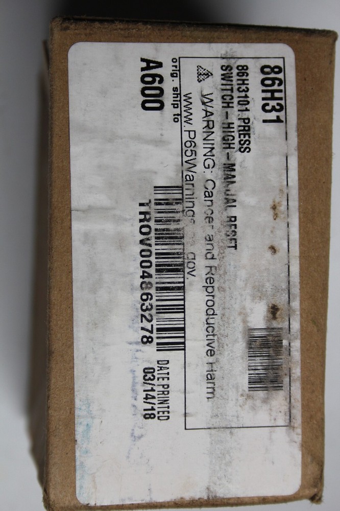 LENNOX 86H31 Pressure Switch w/ Manual Reset
