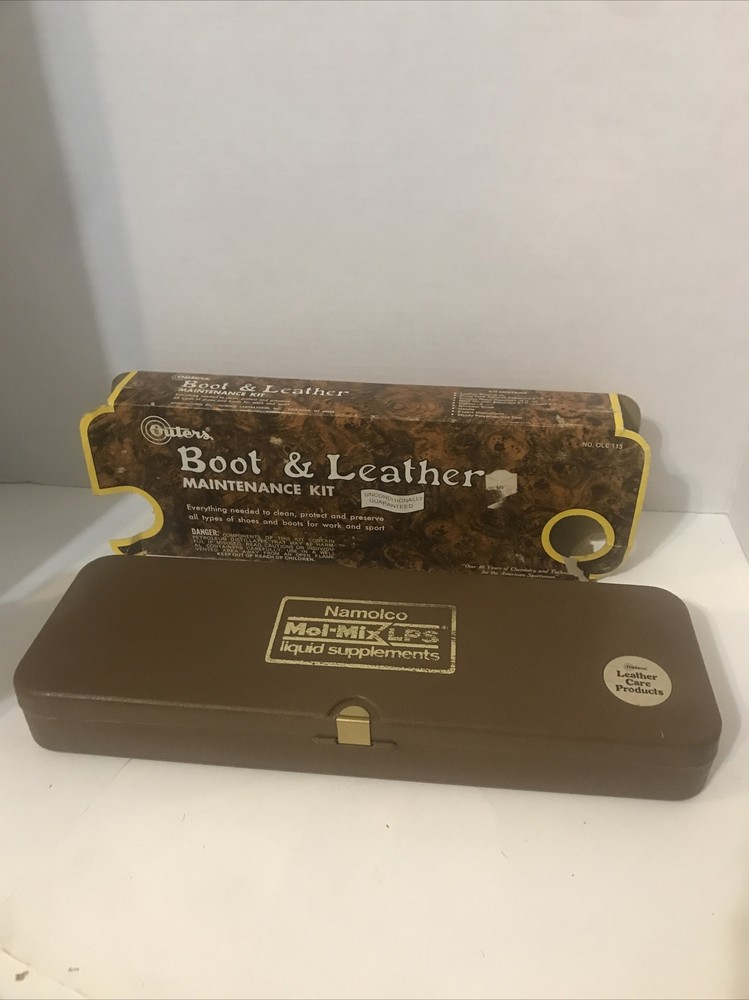 NEW VINTAGE 1978 OUTERS BOOT  & Leather Maintenance Kit