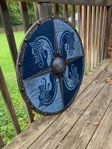Medieval Viking Eivor Valhalla Raven Shield Authentic Battle Ready Christmas