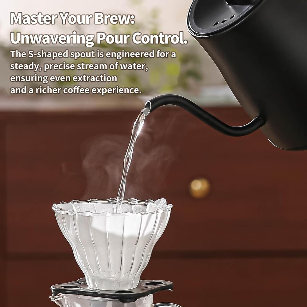 Water Kettle ,Gooseneck Kettle with 50pcs Coffee Filter,±1℉ Temperature Contr...