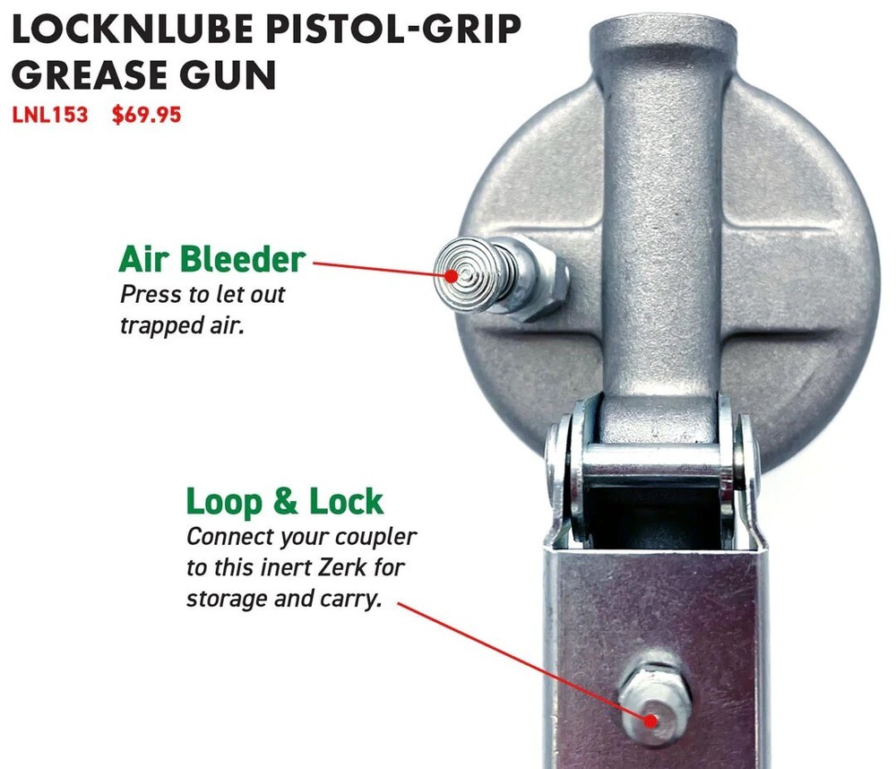 LockNLube Pistol-grip Grease Gun