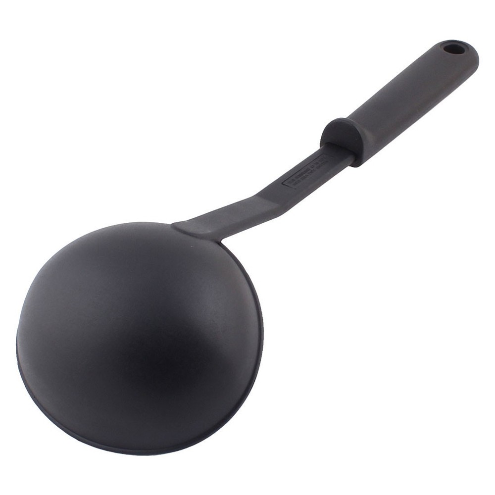Household Kitchen ware Tableware Plastic Soup Ladle Spoon Hanging Black