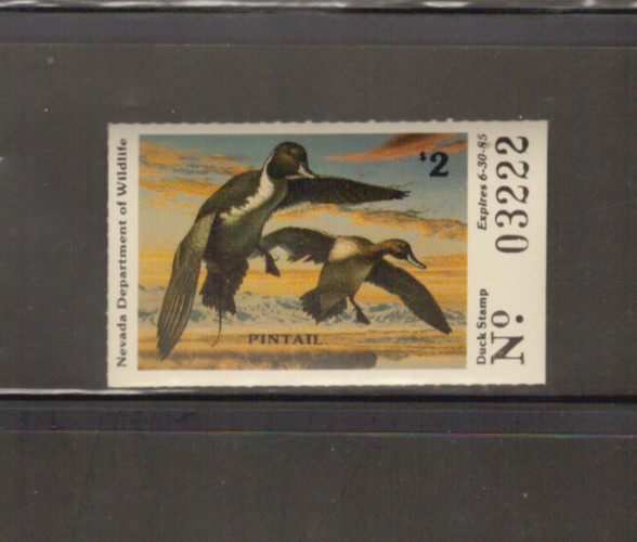 Nevada State Duck Stamp 1984 $2.00 =  SCV 11.00