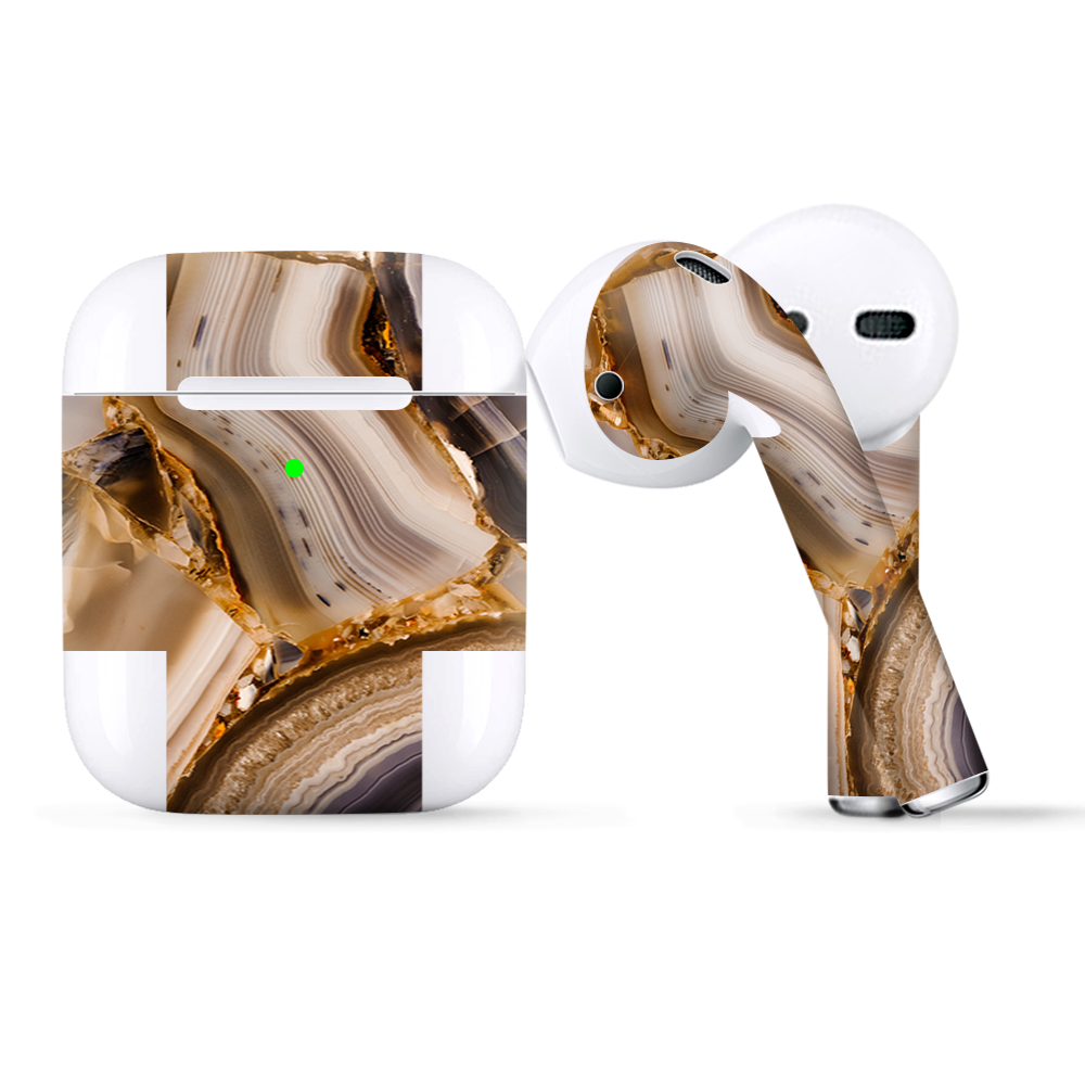 Skins Wraps compatible for Apple Airpods Rock Disection Geode Precious Stone