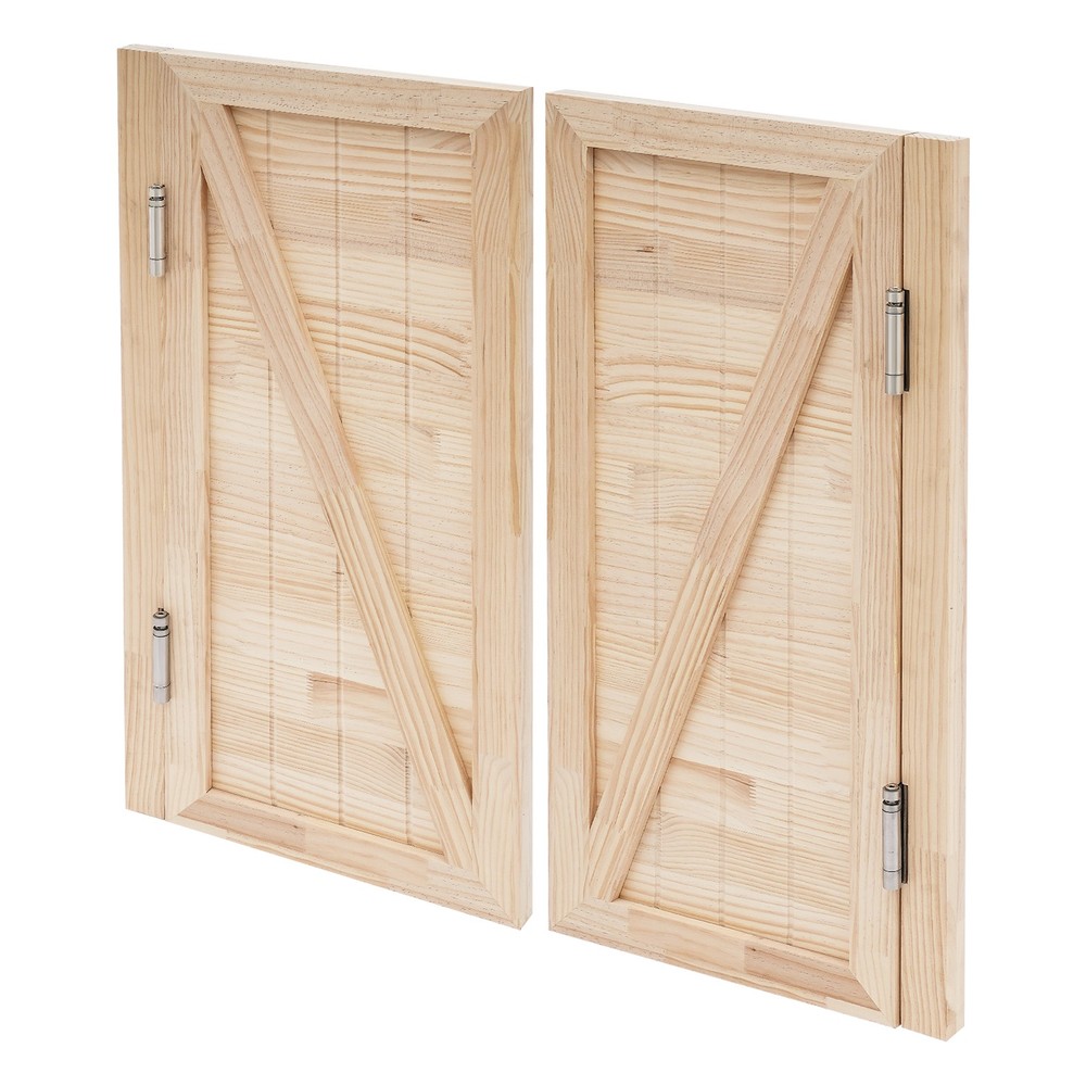 Partition Doors Solid Wood Entrance Partial Door Double-Doors Leaf for Home Yard