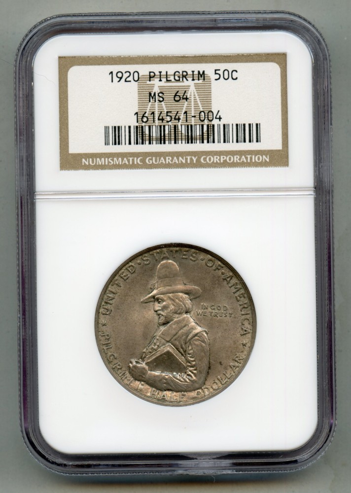 1920 Pilgrim Tercentenary Commemorative Silver Half Dollar NGC MS 64