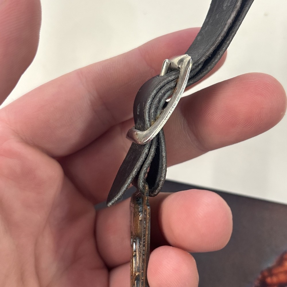 Caterpillar Cat Tractor Fob W/ Leather Strap