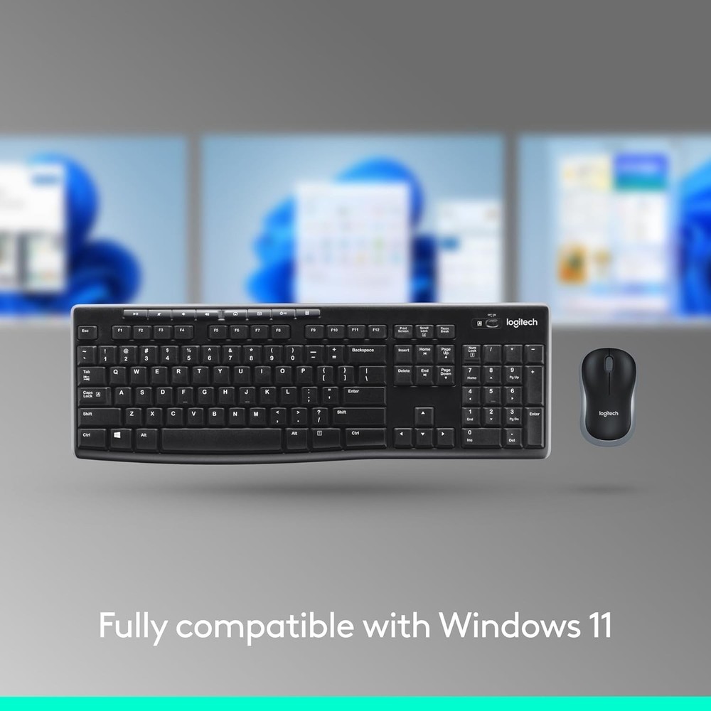 Logitech MK270 Wireless Keyboard & Mouse Combo for Windows / ChromeOS - Black