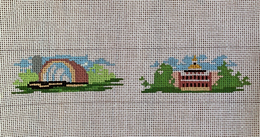 Boston Back Bay Handpainted Needlepoint Belt Canvas X-41
