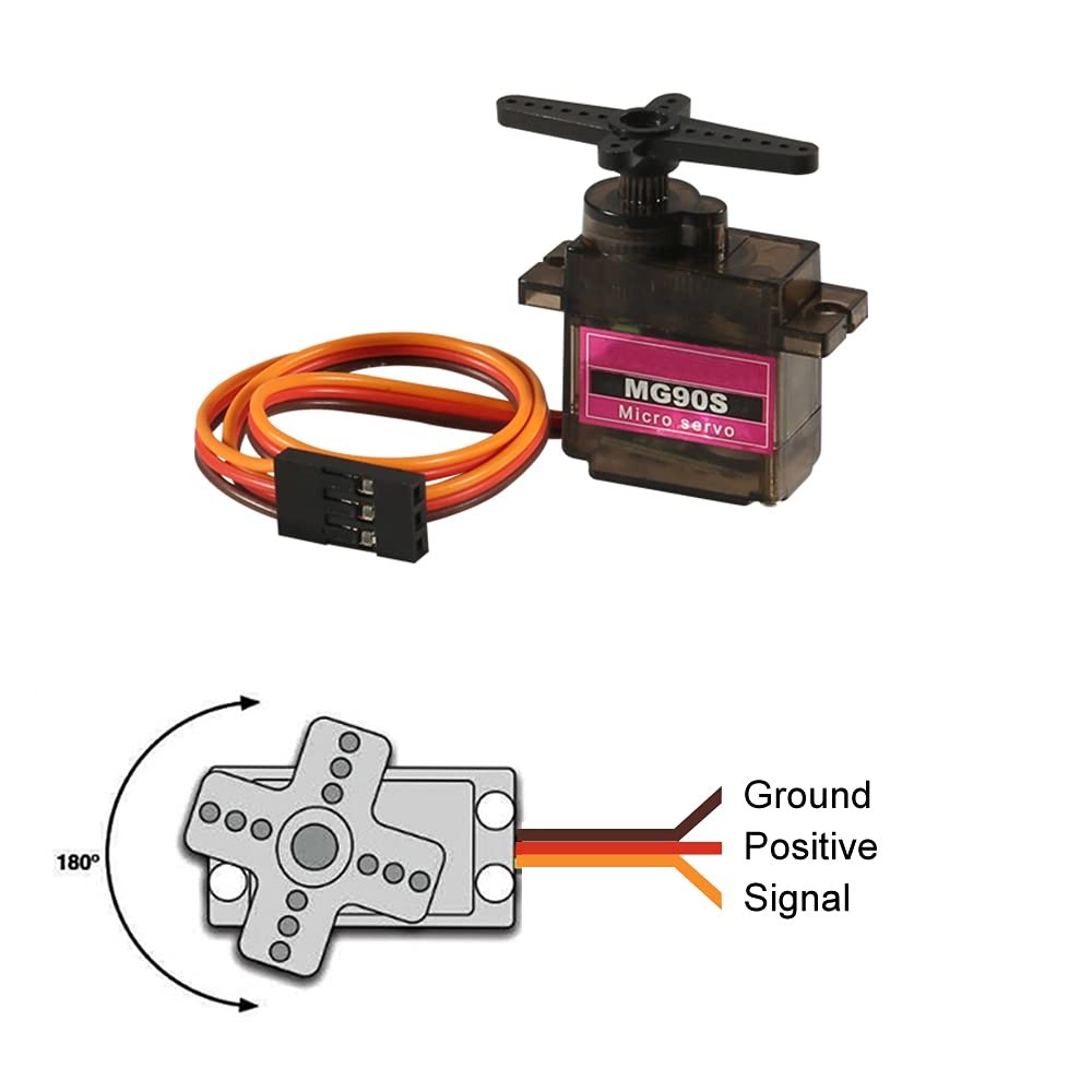 5PCS MG90S Servo Micro 9G Motor Geared Smart...