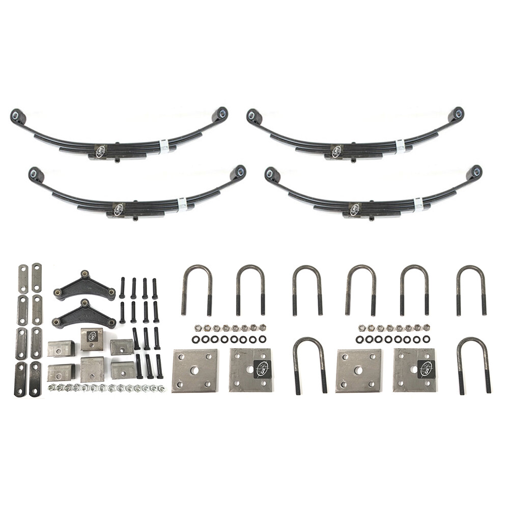 Heavy Duty 3500 lb Dual Trailer Axle Suspension Kit Leaf Spring,Hanger&UBolt Kit