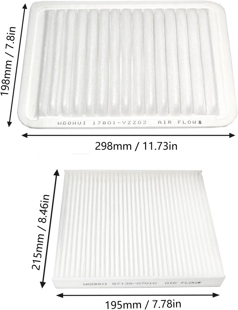 Engine Filter Cabin Filter Camry Venza 17801-YZZ02