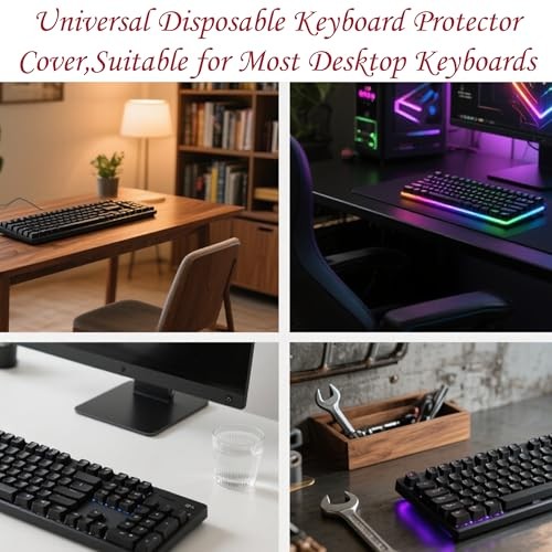 50Pcs Keyboard Cover - Disposable Keyboard Protector for Desktop Dustproof