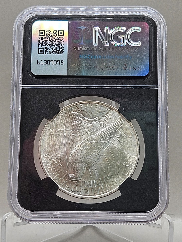 1922 Peace Dollar NGCX MS 9.4 (MS 64)