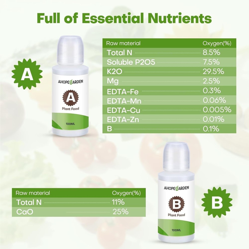Universal Hydroponic Fertilizer 800ml: Maximize Plant Growth with A&B Nutrients