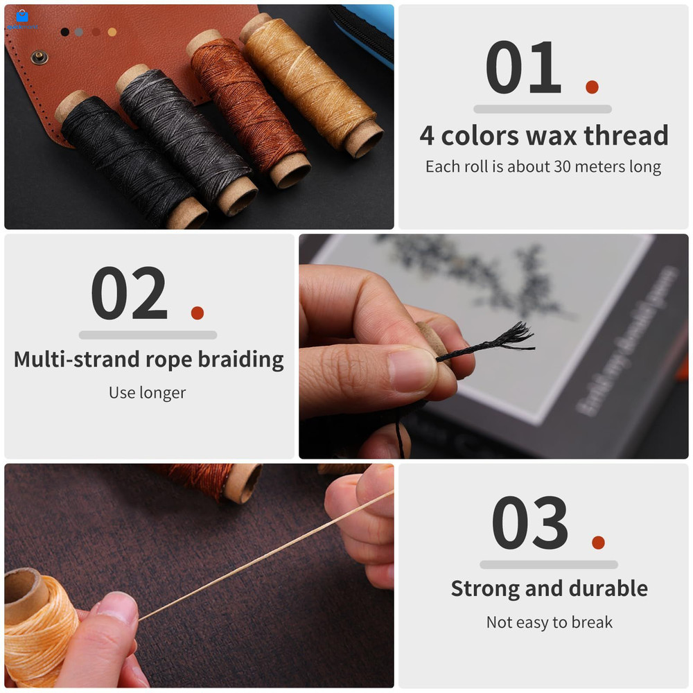 MORFEN Leather Sewing Kit, Stitching Kit Multicolor (Standard Kit)