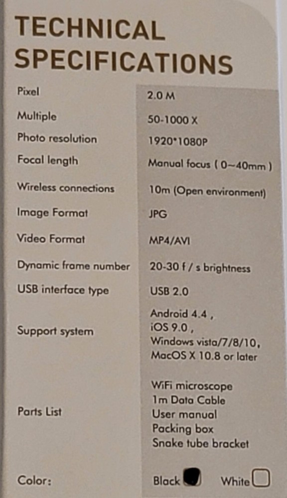 New- Digital Microscope. It connects to phone. See description below. 