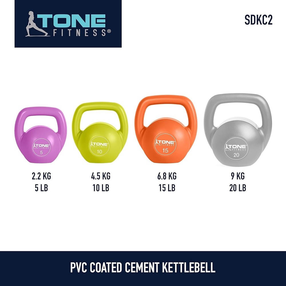 Versatile 5 lb Cement Kettlebell with Comfortable Grip for Effective Workouts