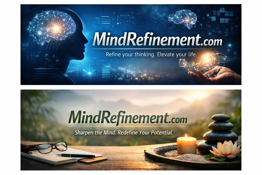MindRefinement.com Premium Domain — AI Wellness Mental Health Self Help Coaching