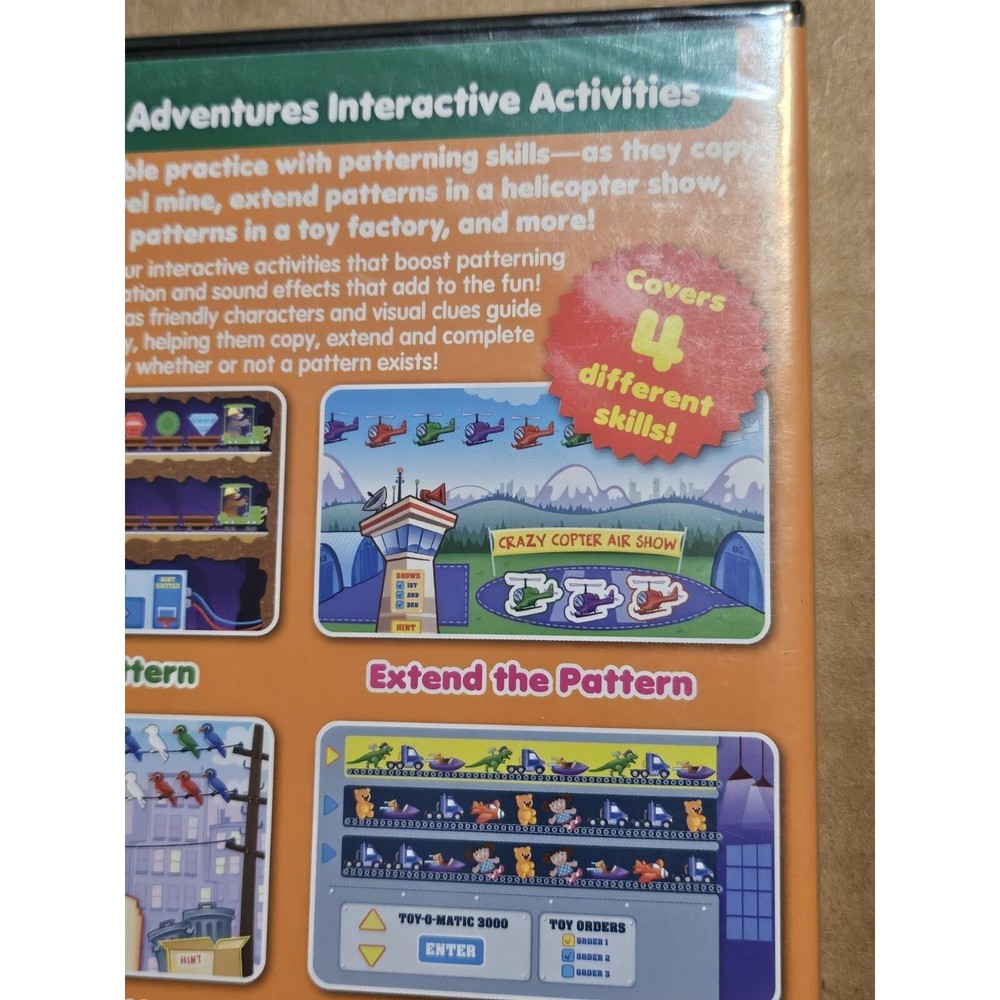 Lakeshore Patterning Adventures 4 Math Skills Pre K PC MAC New Sealed