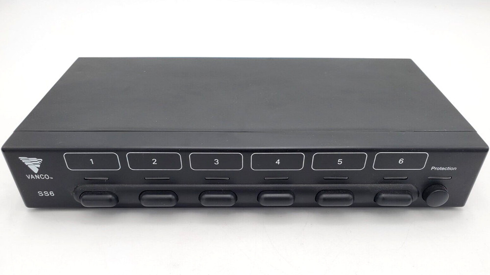 Vanco SS6 Speaker Selector Switch 6-way Distribution Protection Unit - Tested