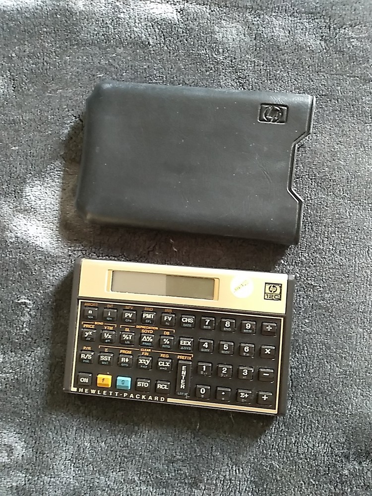 Hewlett Packard 12C Calculator W/Case - Tested
