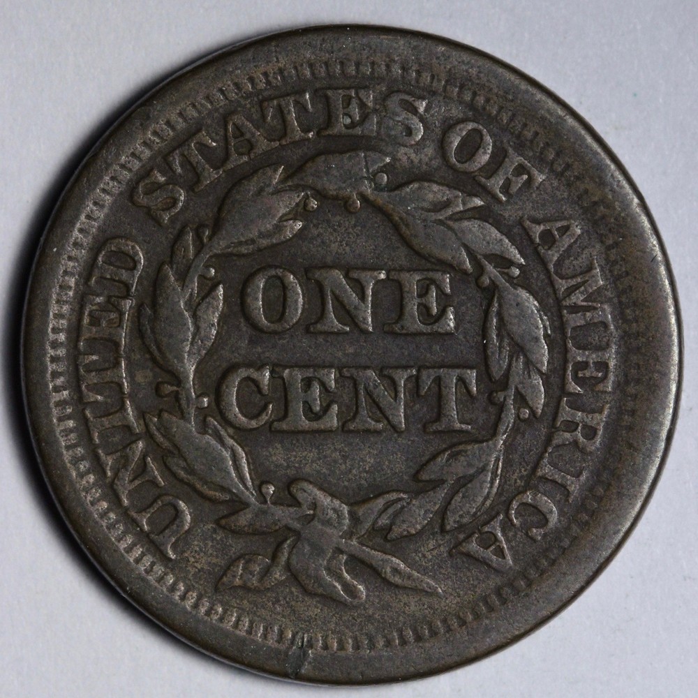 1852 Braided Hair Large Cent E112 AIO