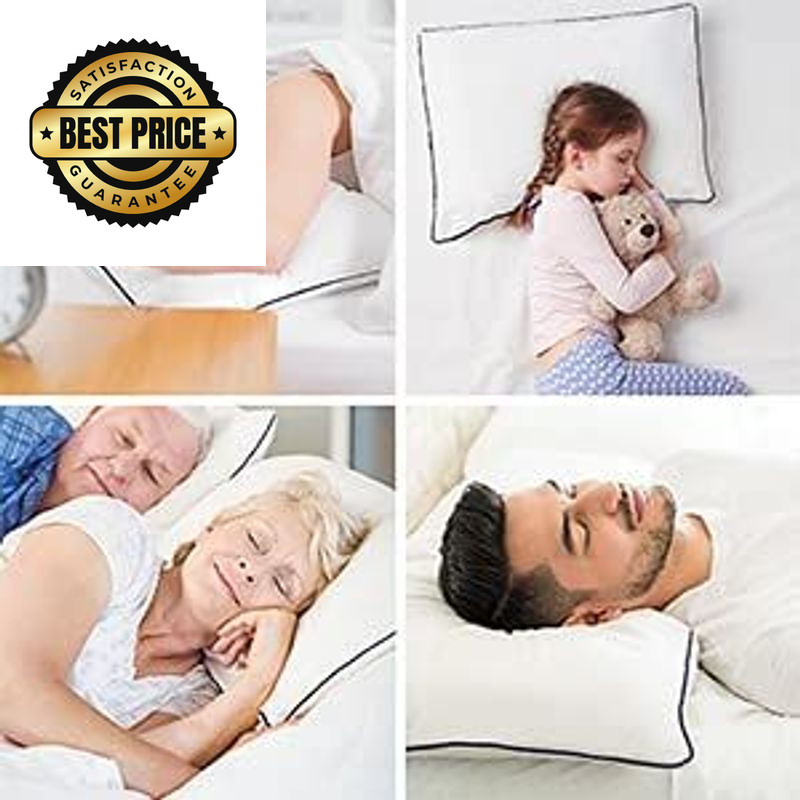 HOOMQING Bed Pillows for Sleeping 2 Pack, Queen Size (Pack of 2), White